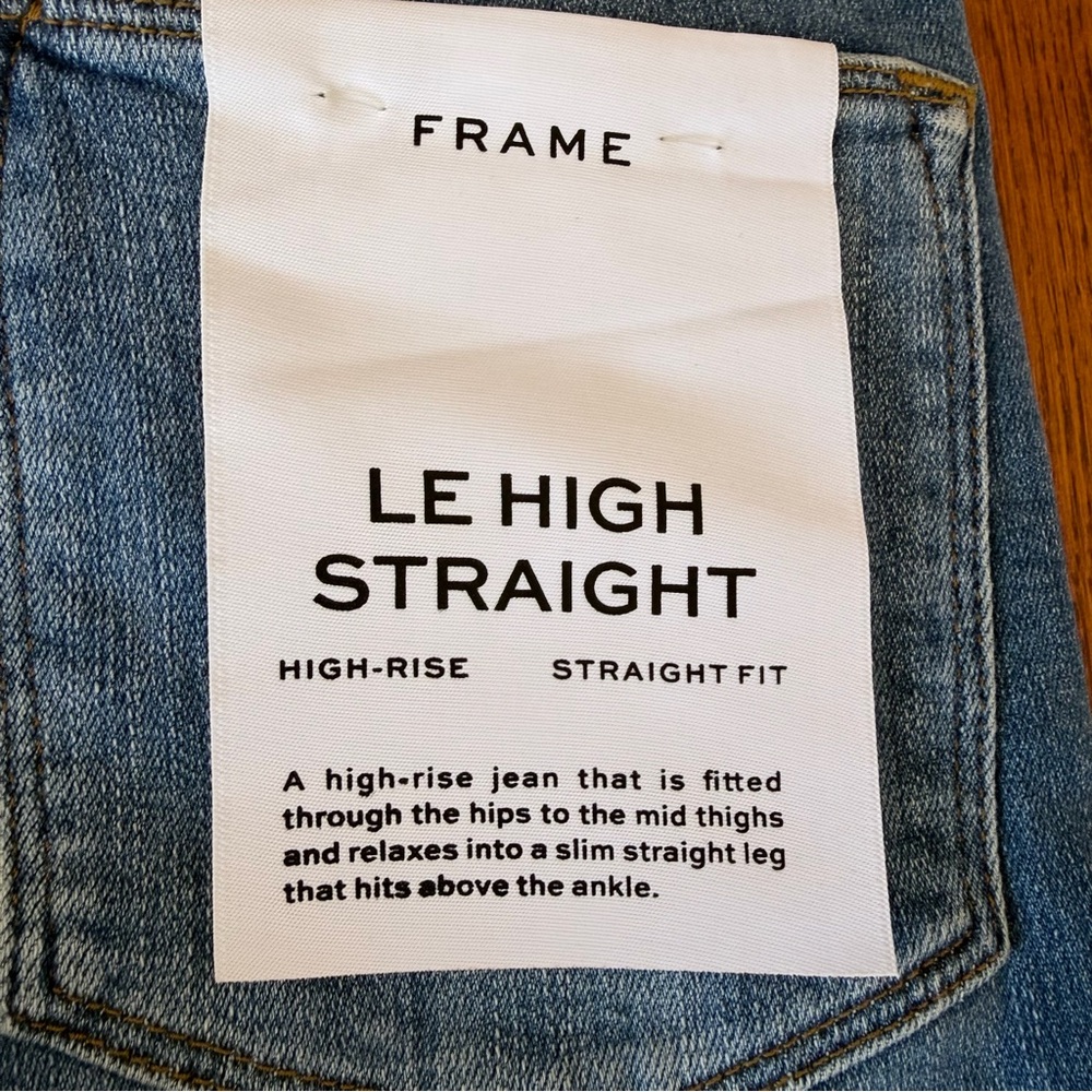Frame Le High Straight Laskey Rips size 27 NWT - Picture 9 of 11
